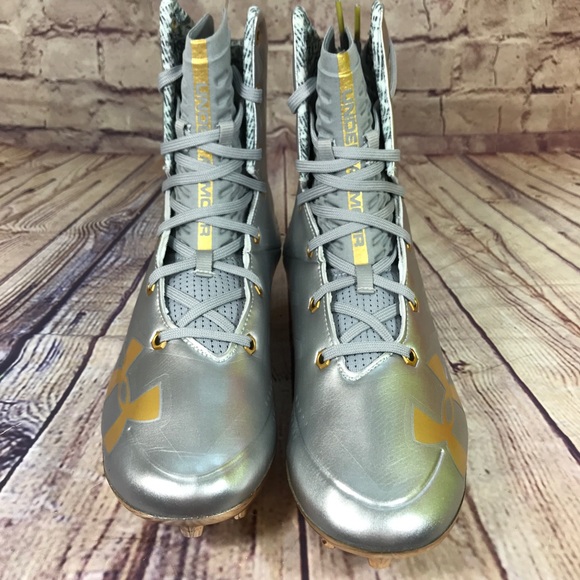 Under Armour UA Highlight MC LE Silver/Gold Cleats - Picture 4 of 7